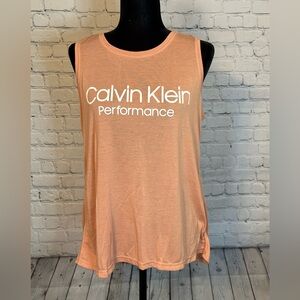 Calvin Klein Performance Peach Tank Top Size Large